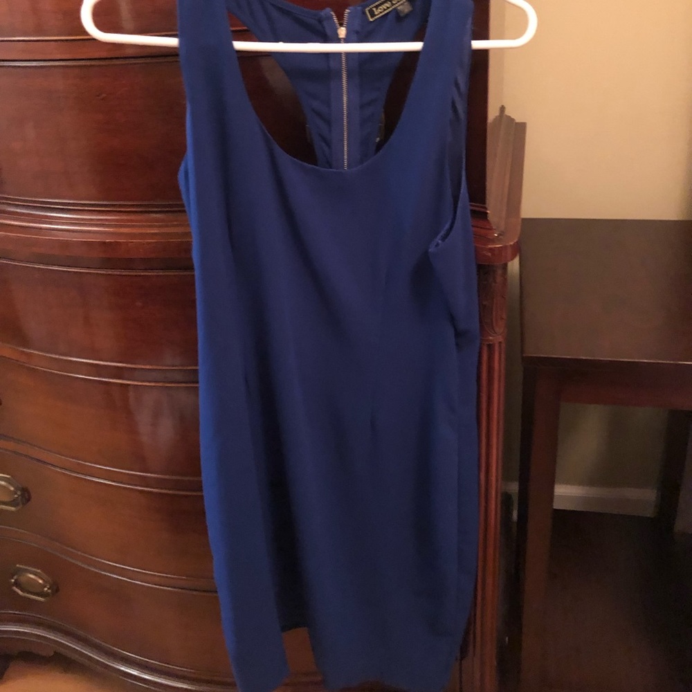 Royal blue razor back dress